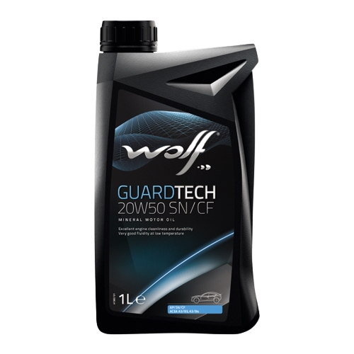 Моторное масло Wolf GuardTech 20W-50 SN/CF, 1л 